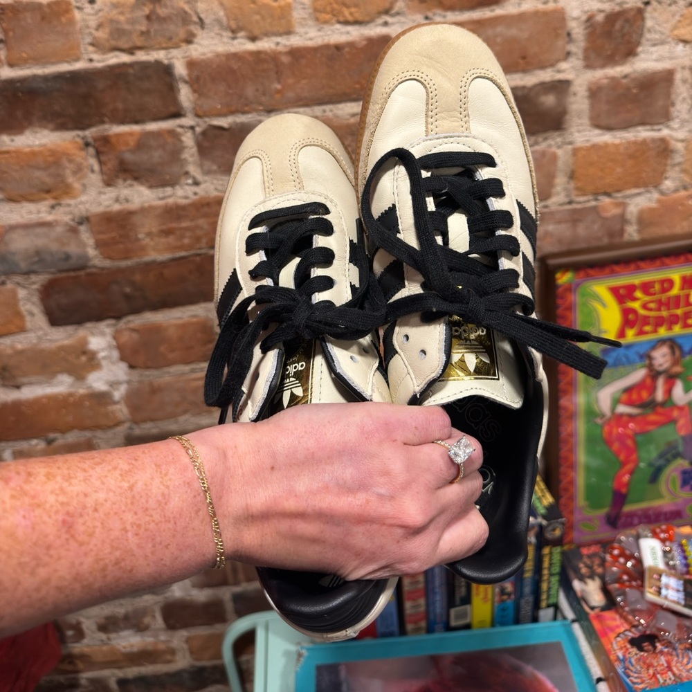 adidas Originals Samba Cream Black Gum Sneakers - Picture 8 of 9